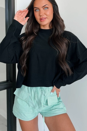 Non Restrictive Mobility Tabitha Long Sleeve Zenana Top (Black)