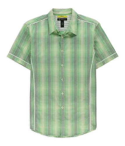 I-N-C Mens Check Slim Fit Button Up Shirt