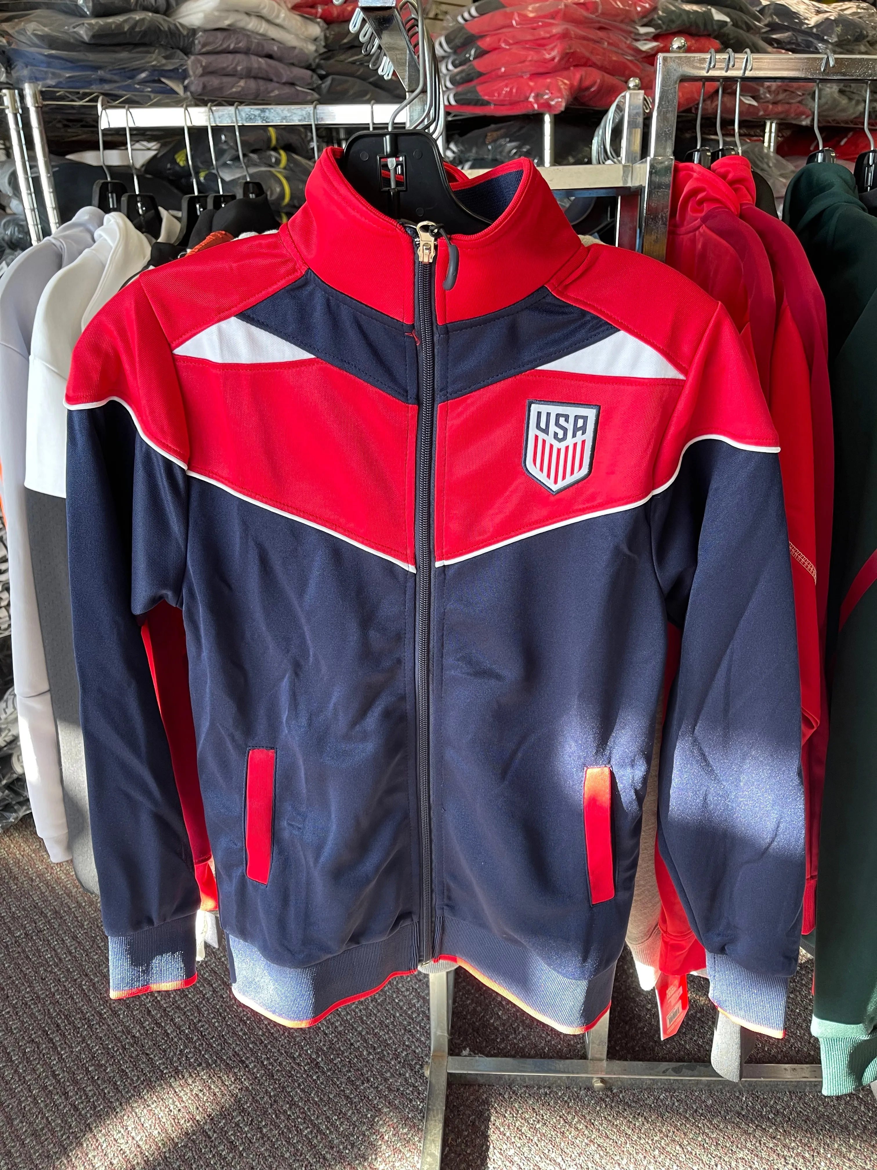 Icon Sport USA Jacket USSF67TJ-N Navy/Red