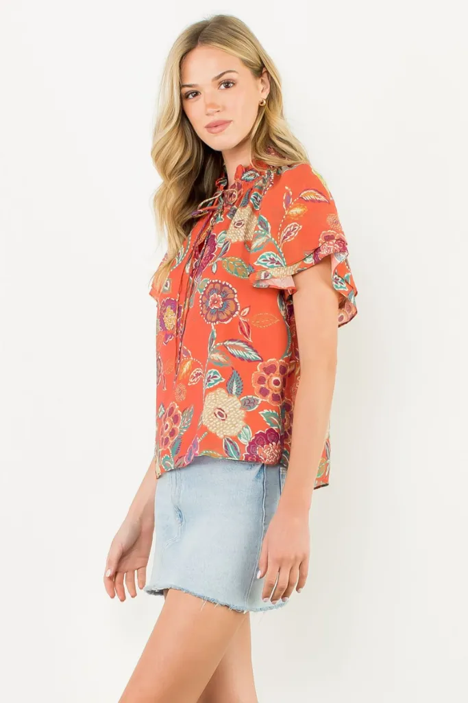 RawEdgedDesign Ida Floral Cap Sleeve Top