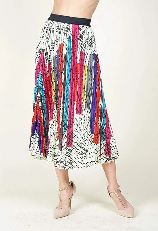 Fast fashion Tiered Layers Ingrid Pleated Midi Skirt - Battenburg