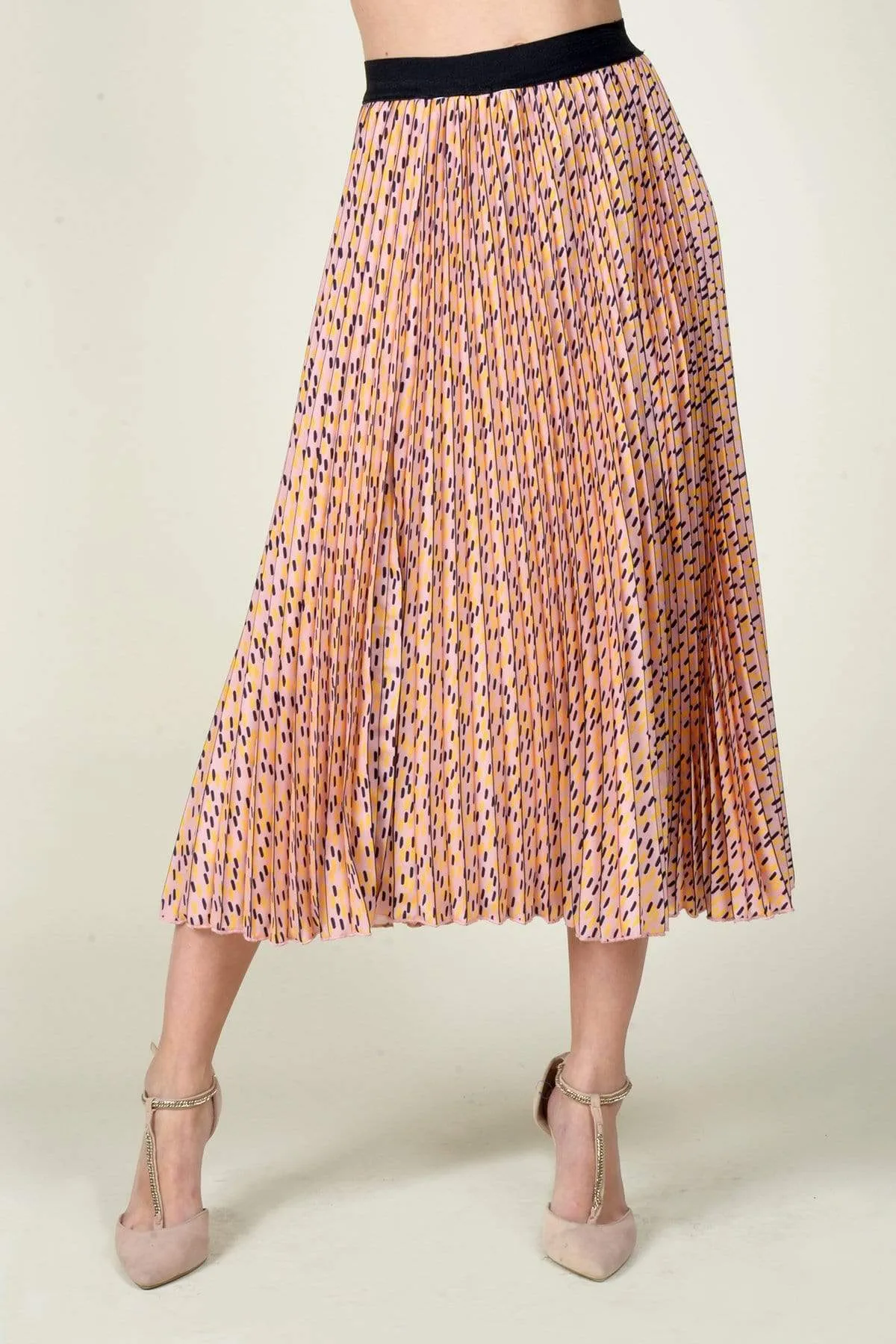 Reinforced Hems Flared hem Ingrid Pleated Skirt - Sprinkles