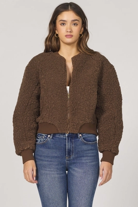 Dear John Felicia Jacket in Toasted Walnut Light material Brushed Microfiber Surface