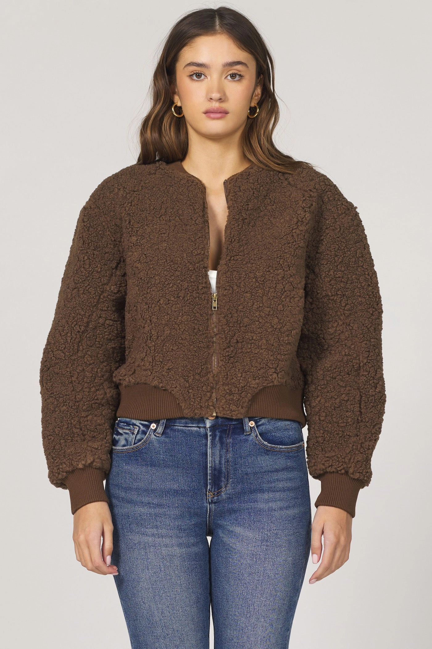 Dear John Felicia Jacket in Toasted Walnut Light material Brushed Microfiber Surface