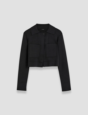 Milano Knit Stretch Zip Jacket Cozy Lining