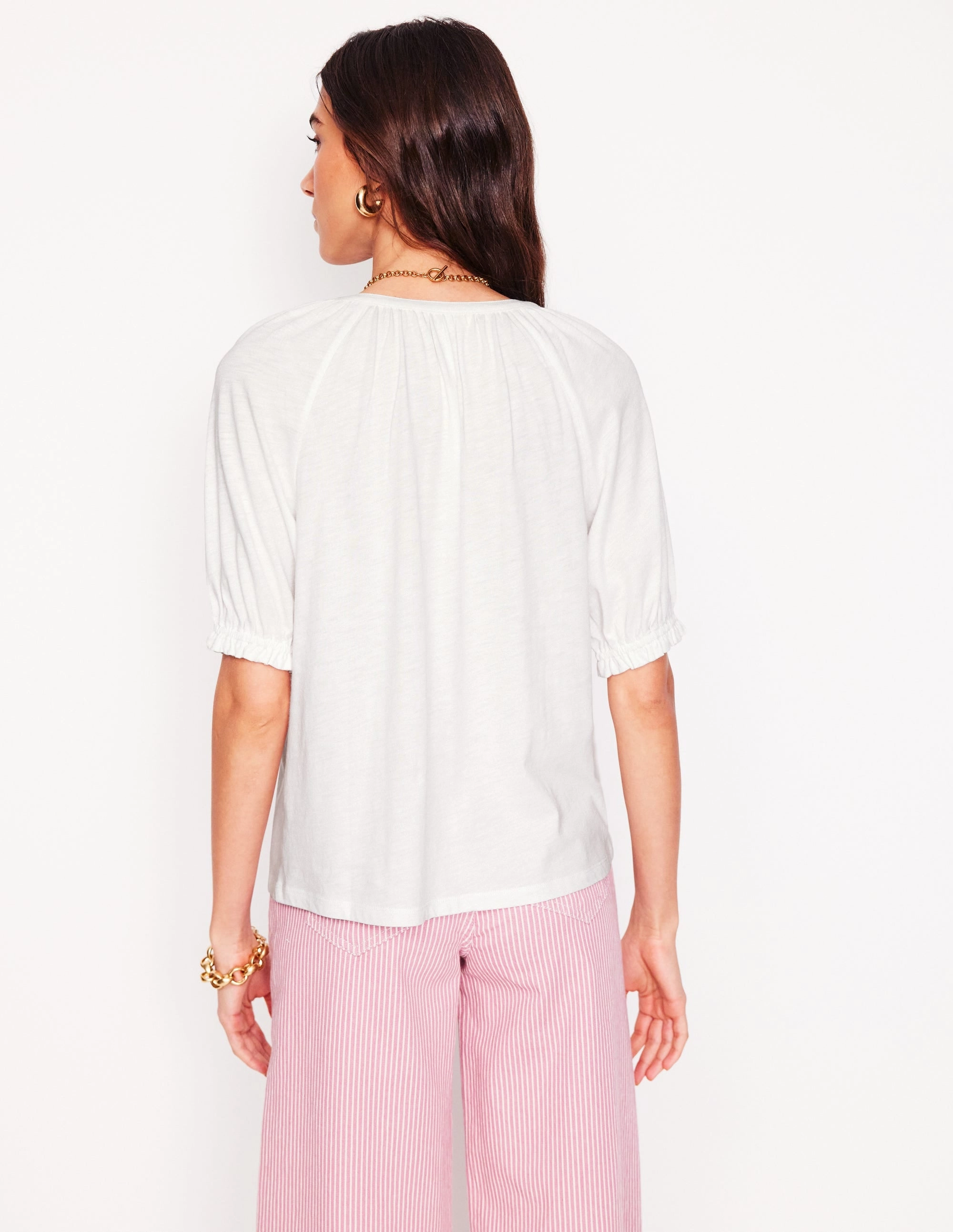 Isla Jersey Shirt-White 3D Spacer Fabric