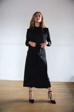 Sophisticated Wear Breath Soft Issa Belted Midi Dress