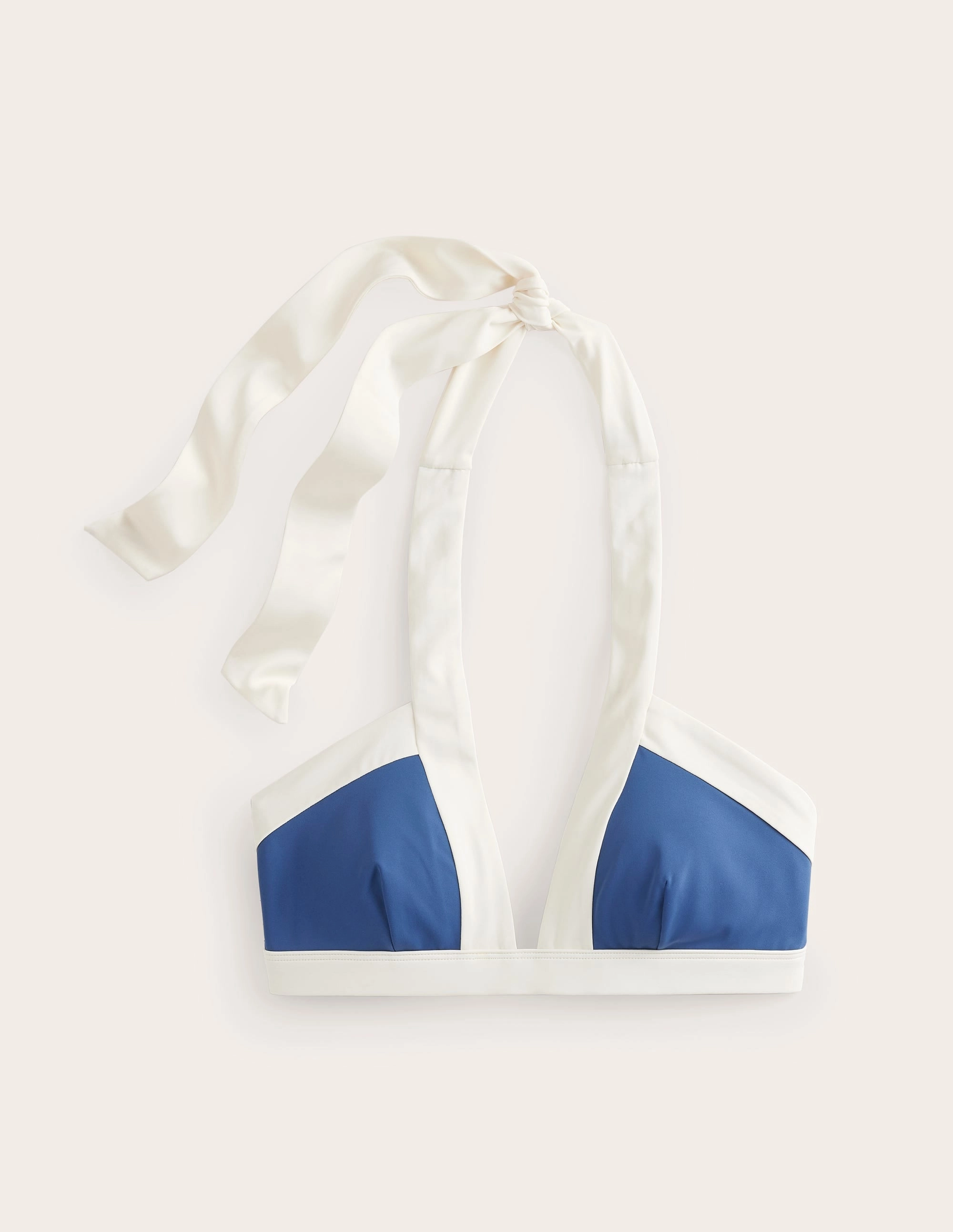 Ithaca Halter Bikini Top-Globe/ Ivory Colourblock Sunny Days