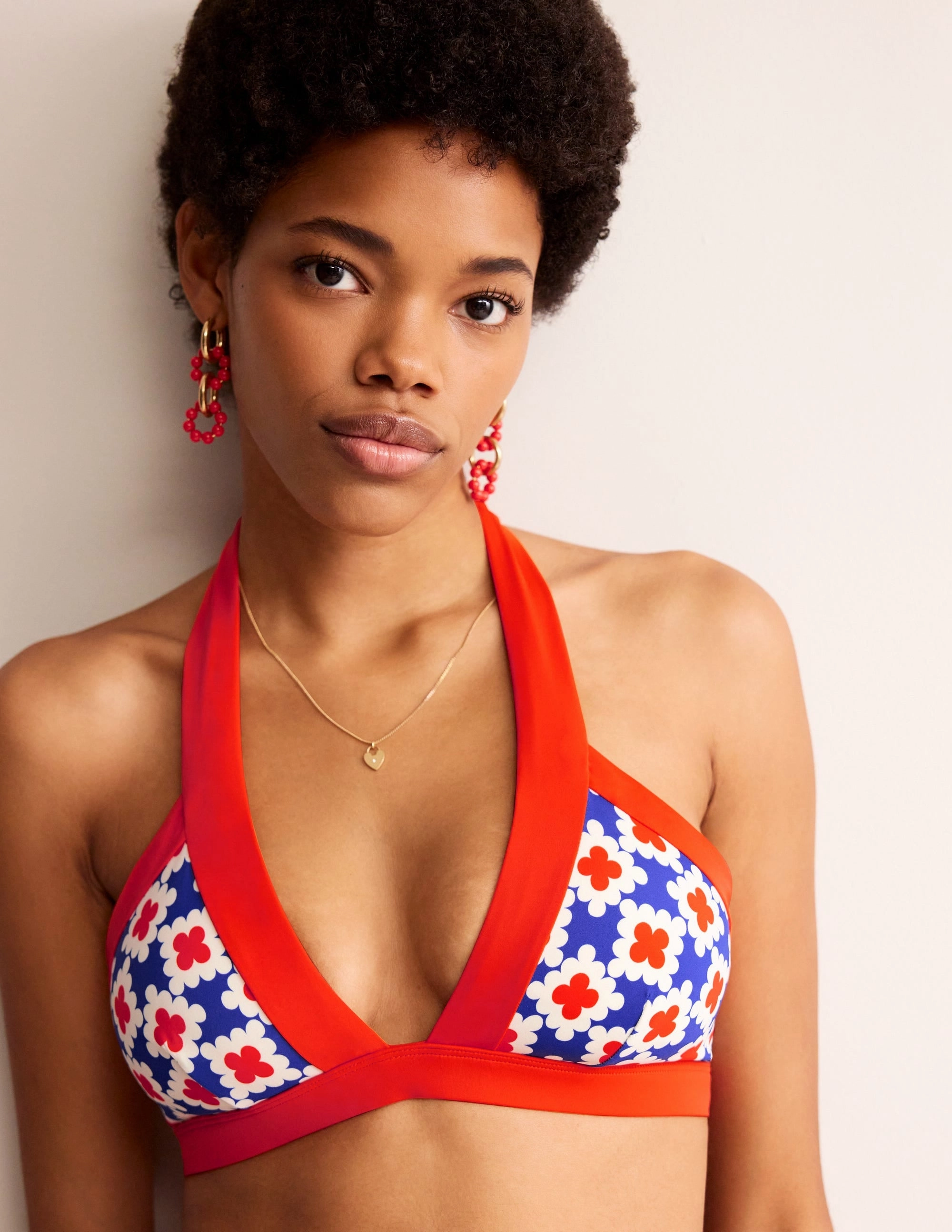 Ithaca Halter Bikini Top-Surf The Web, Abstract Tile Holiday Essentials