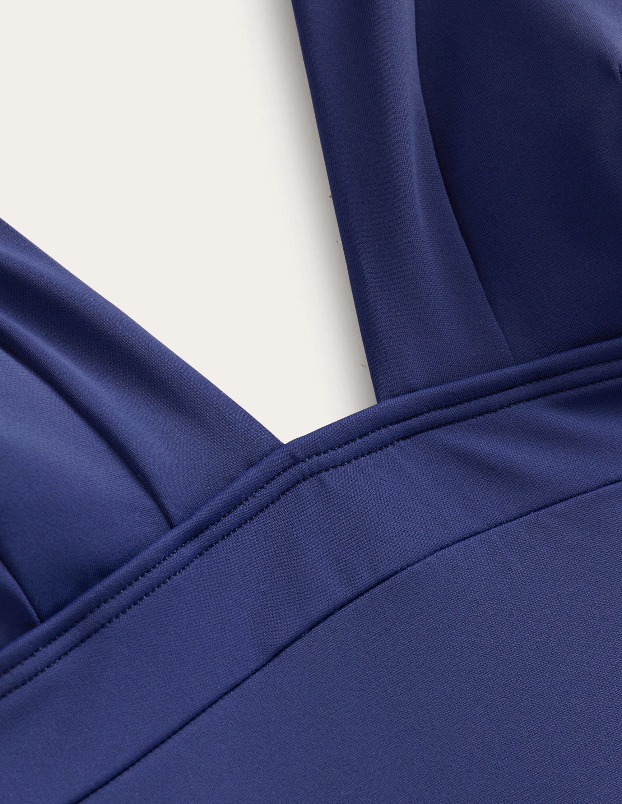 Sweat Wicking Backing Ithaca Halter Swimsuit-French Navy