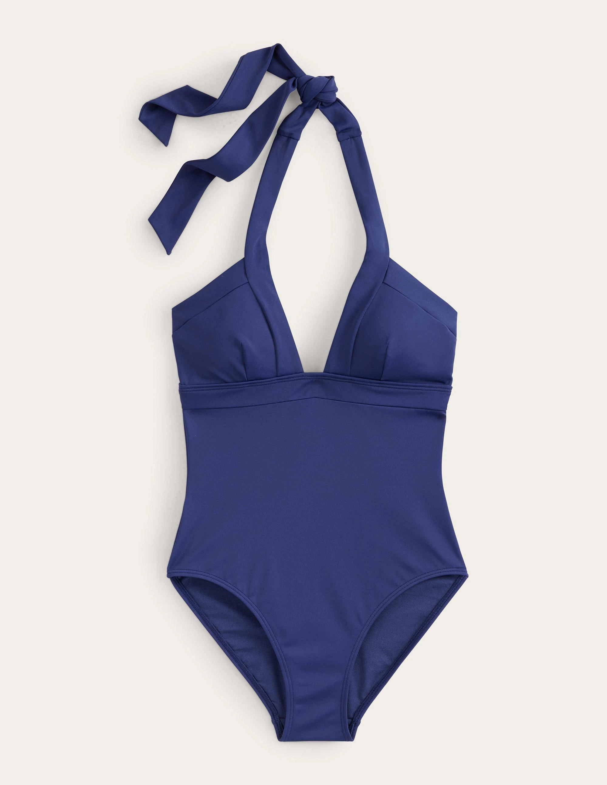 Ithaca Halter Swimsuit-French Navy Seamless construction Quick Release Fasteners