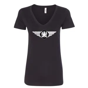 It's Black and White Maltese Women's V-Neck Shirt