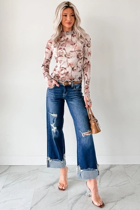 MultiFunctionalDesign Ivan Distressed Cuffed Hidden Dad Jeans (Medium Dark)