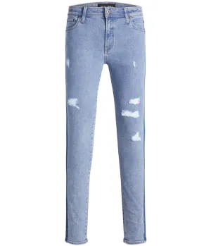 Jack &J Ones Mens Side Stripe Slim Fit Jeans