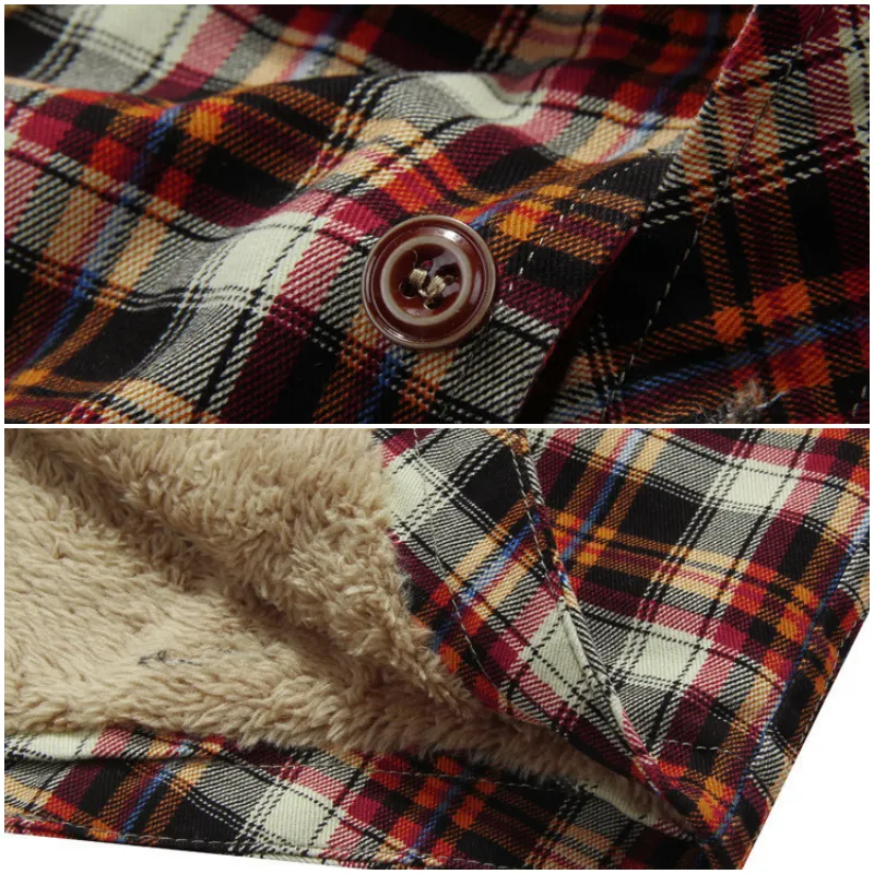 Jack Washington Velvet Long-Sleeved Plaid Shirt