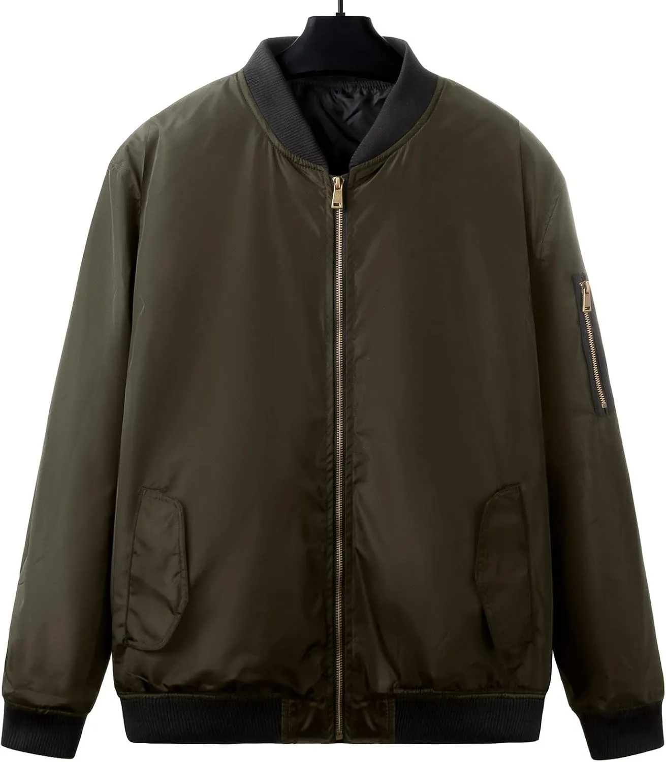 Jackets for Men, Men's Lightweight Bomber Jacket Outdoor Windproof Windbreaker Varsity Jacket Softshell Coat Outwear