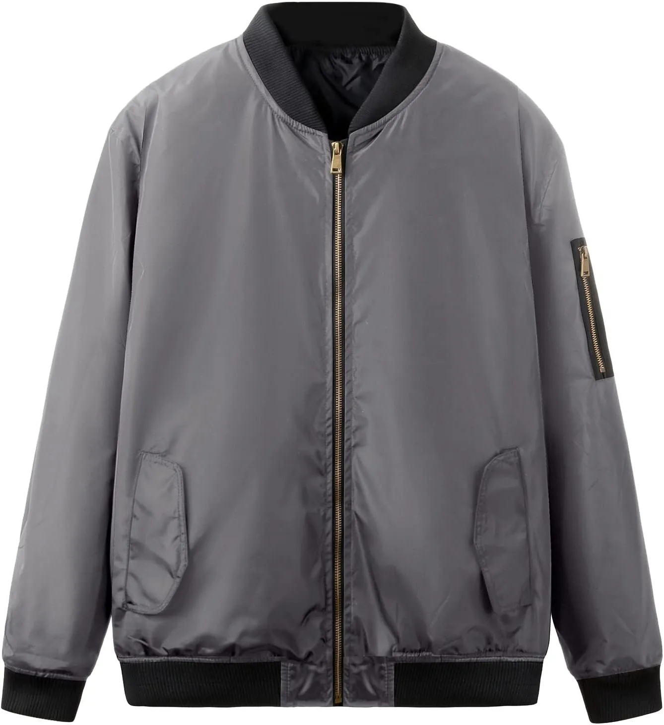 Jackets for Men, Men's Lightweight Bomber Jacket Outdoor Windproof Windbreaker Varsity Jacket Softshell Coat Outwear