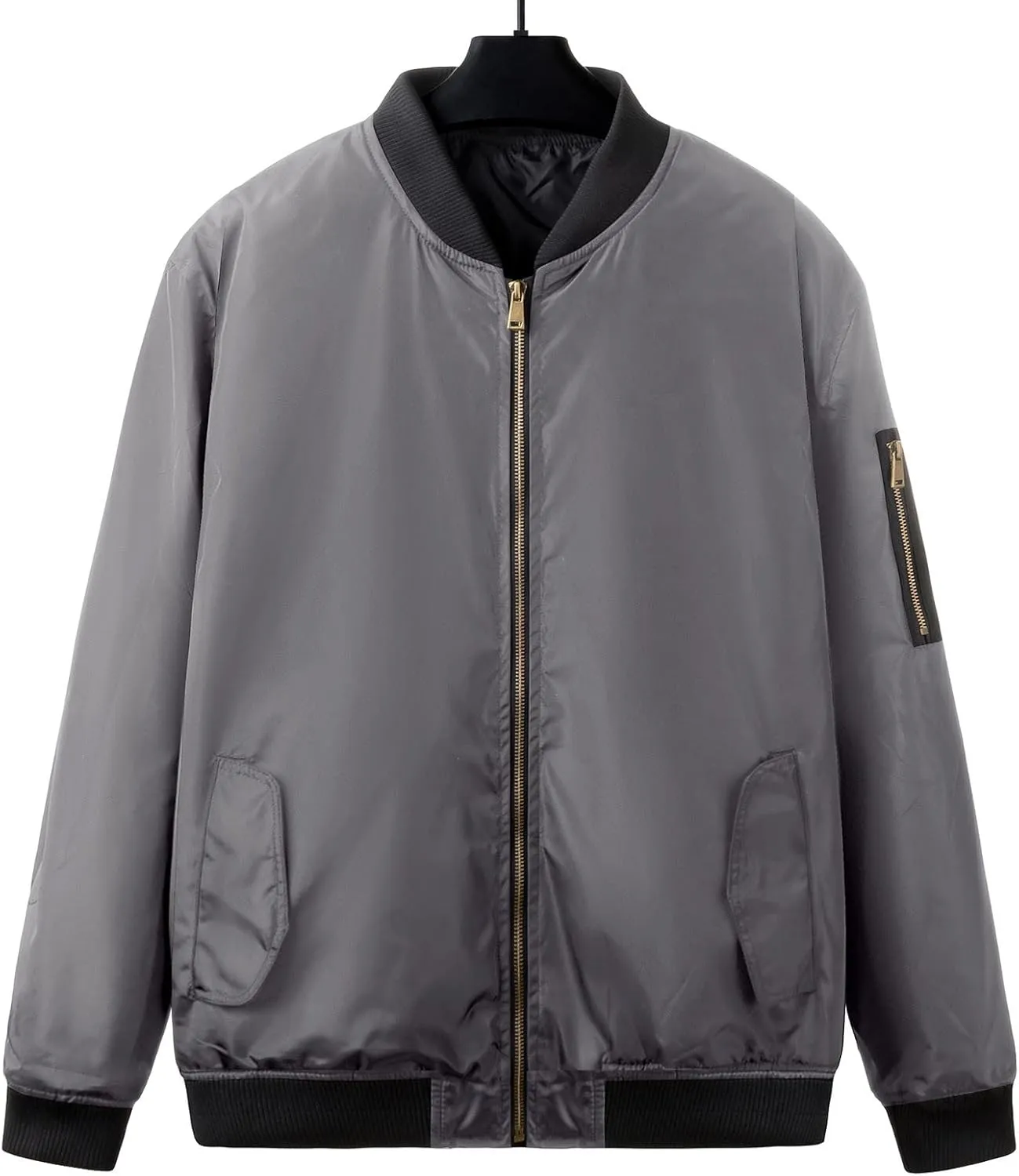 Jackets for Men, Men's Lightweight Bomber Jacket Outdoor Windproof Windbreaker Varsity Jacket Softshell Coat Outwear