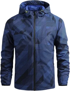 Jackets for Men,Men's Jacket Lightweight Windbreaker Rain Jacket Windproof Casual Jacket Full Zip Outdoor Hiking Cycling Coat