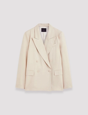 Taped Neckline Seams Active Lifestyle Jaden Soft Viscose Tailoring Jacket