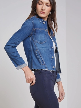 Trunk Double layer fabric Janelle Slim Raw Jacket Authentique
