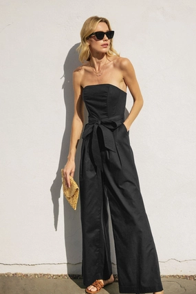 JASMINE STRAPLESS WIDE-LEG JUMPSUIT Yoga Weekend