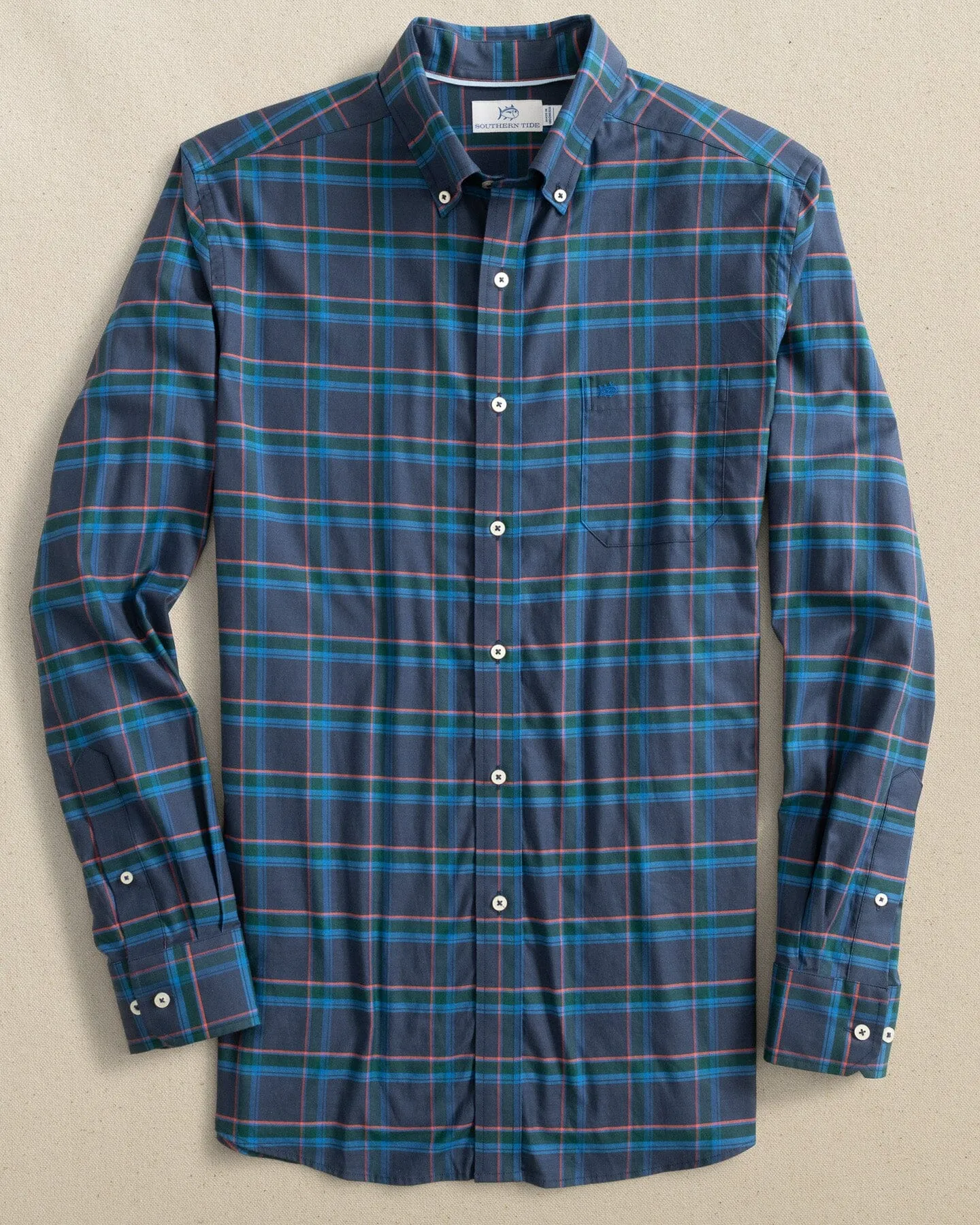 Jekyll Plaid Skipjack Long Sleeve Sport Shirt