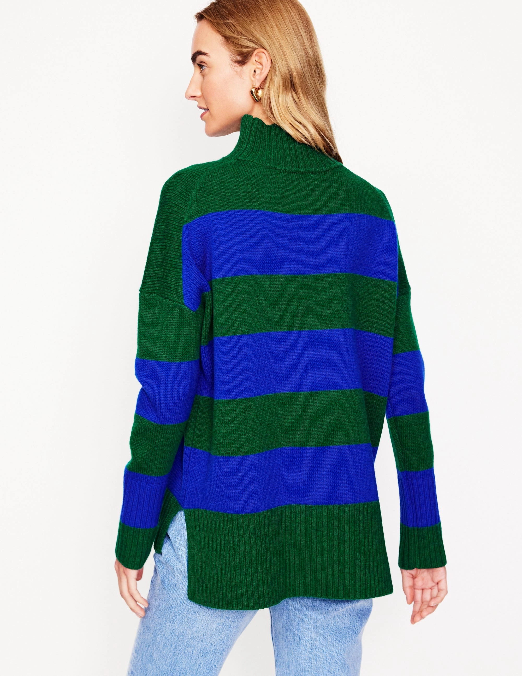 Jessica Oversized Jumper-Bavaria Green, Monarch Blue Office Warmth Timeless Basic