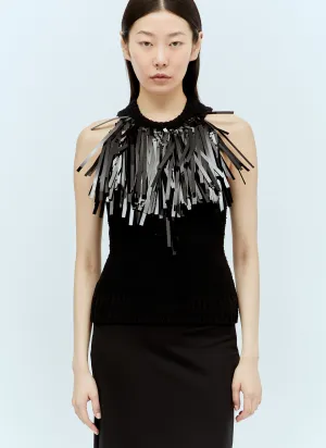 Jil Sander Embellished Knitted Tank Top
