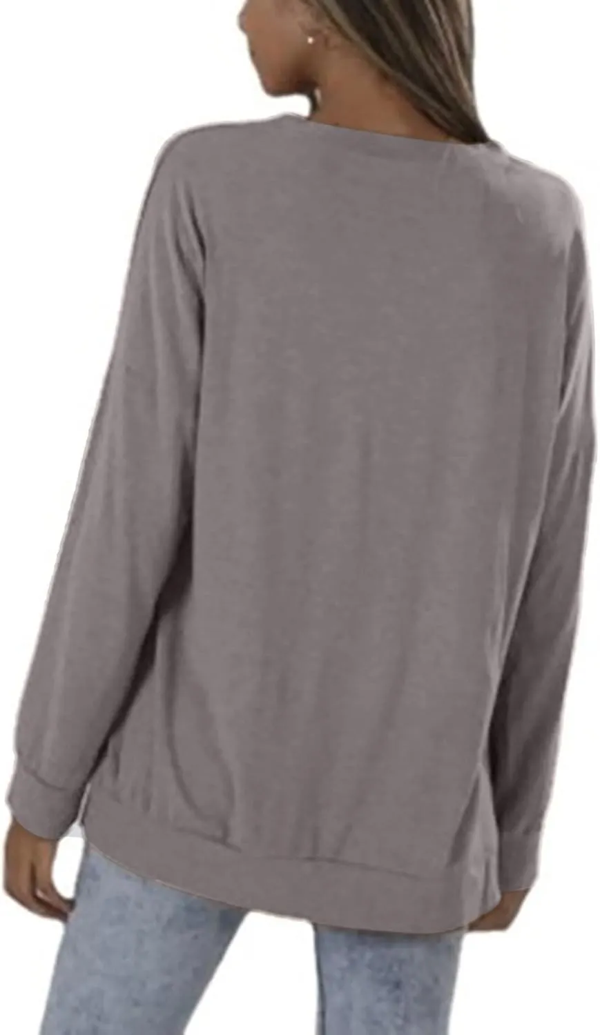 JOAU Womens Sweatshirts Crewneck Long Sleeve Pullover Casual Loose Comfy Pocket Top Fall Fashion Outfits Clothes 2023
