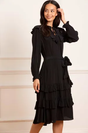 Joelle Crepe Midaxi Dress Relaxed Movement