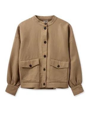 JOPLIN LINEN SHORT JACKET CINNAMON SWIRL