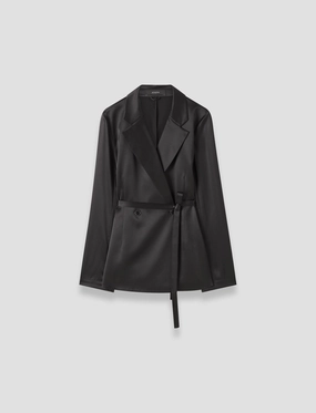 HighNeck Joubert Silk Satin Jacket