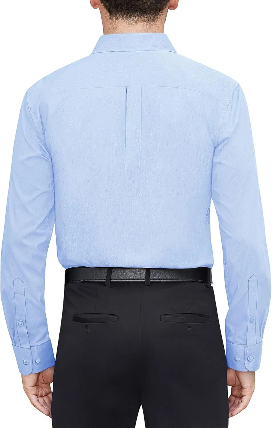 J.VER Men's Dress Shirts Stretch Stain Shield Long Sleeve Solid Formal Shirt Business Casual Button Down Shirts
