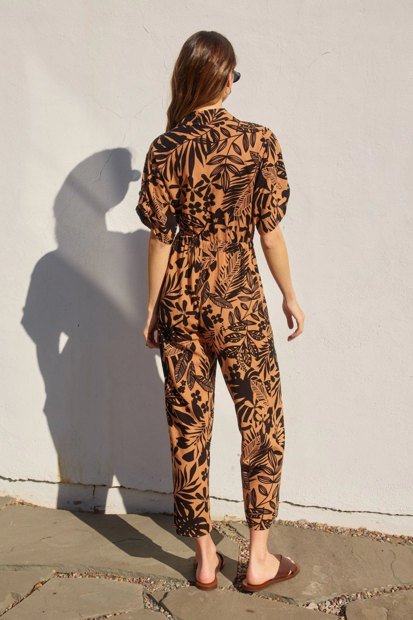 Cozy Dancer KAILANI TWO-TONE FLORAL PRINT JUMPSUIT
