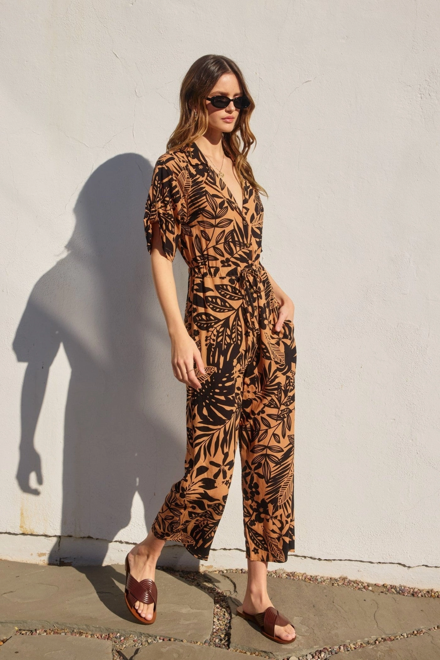 KAILANI TWO-TONE FLORAL PRINT JUMPSUIT Wedding Night