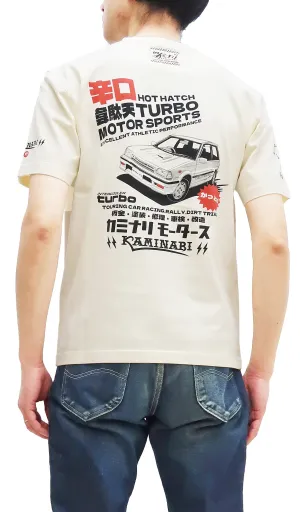 Kaminari T-Shirt Men's Classic Japanese Car Graphic Short Sleeve Tee KMT-231 Off-White