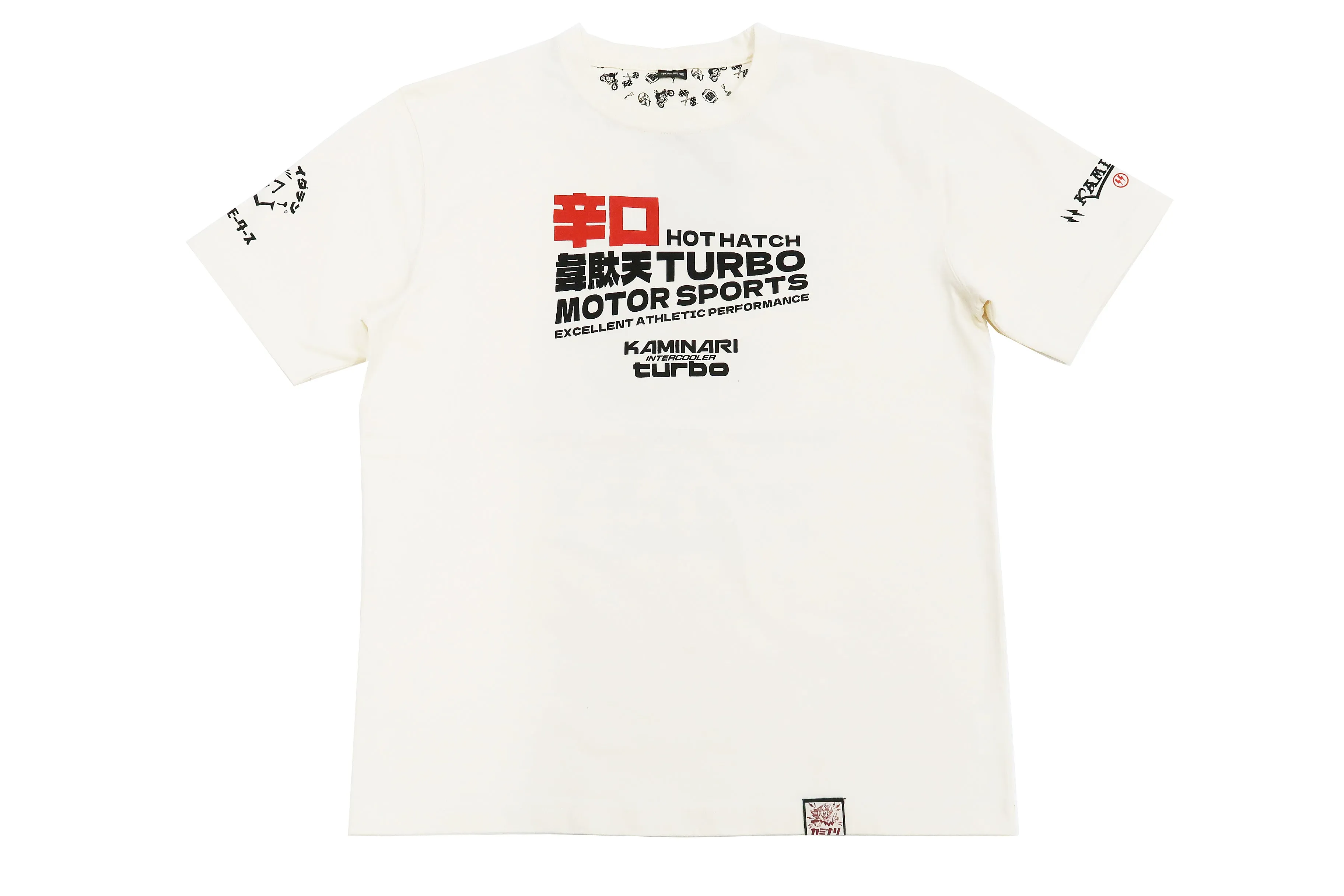 Kaminari T-Shirt Men's Classic Japanese Car Graphic Short Sleeve Tee KMT-231 Off-White