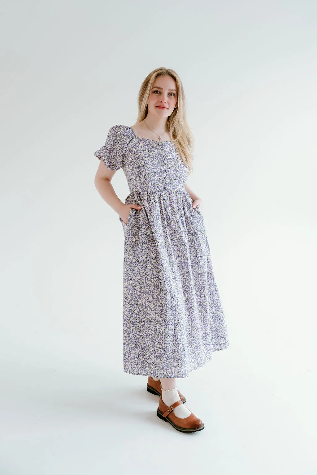 Kamri Dress Statement Neck Elegant Charm