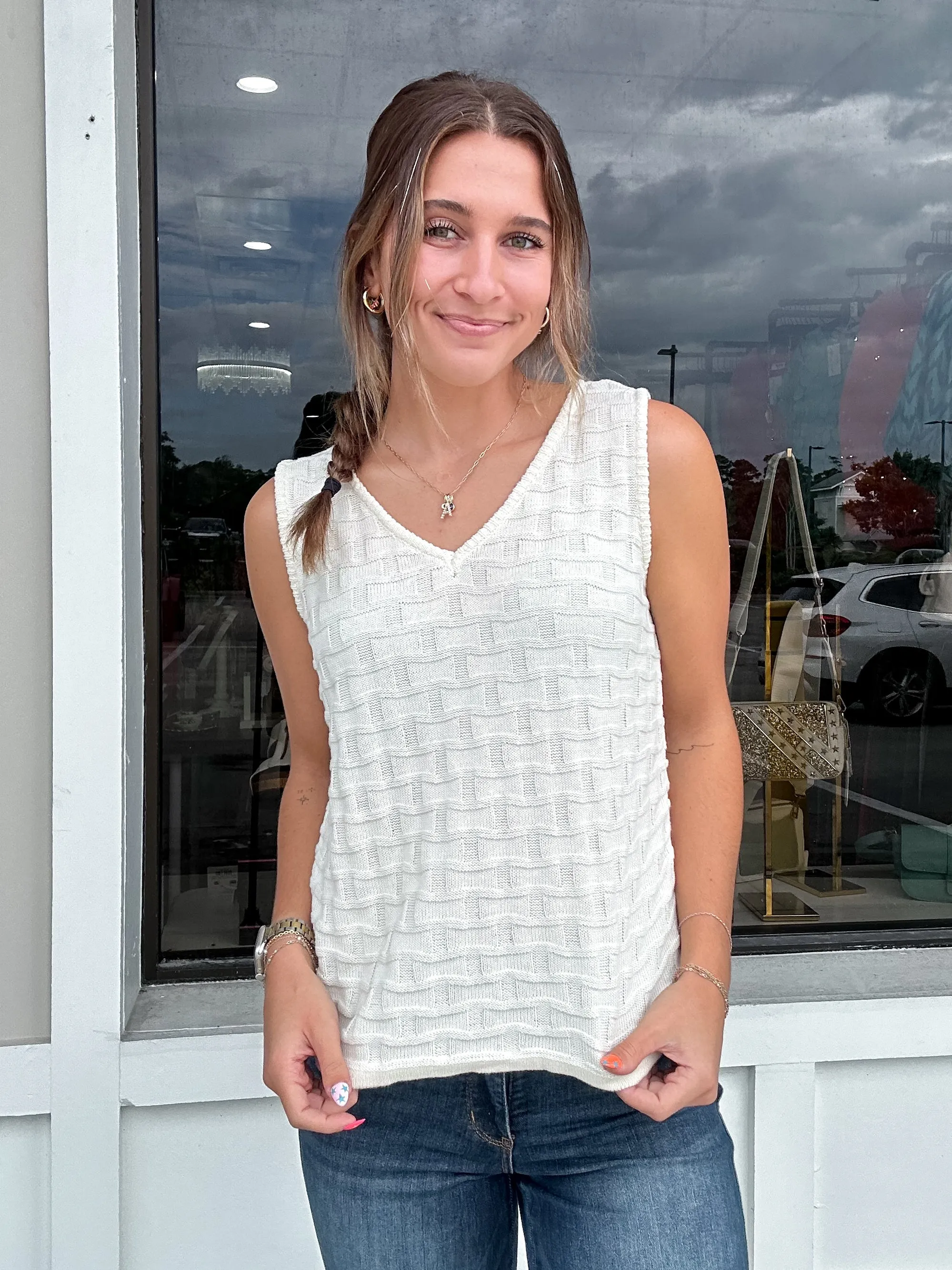 Kate Textured Sweater Tank