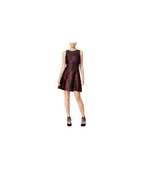 Kensie Womens Contrast Fit & Flare A-Line Dress