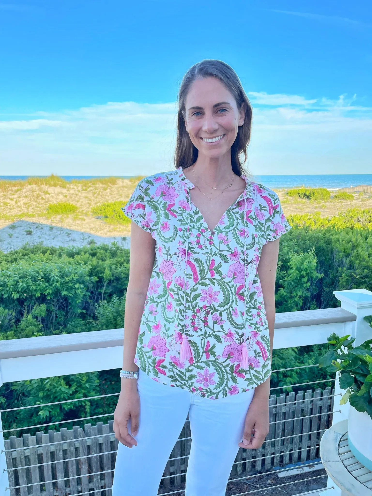 Kensington Top Ferngully Double Layered Hem Reinforcement