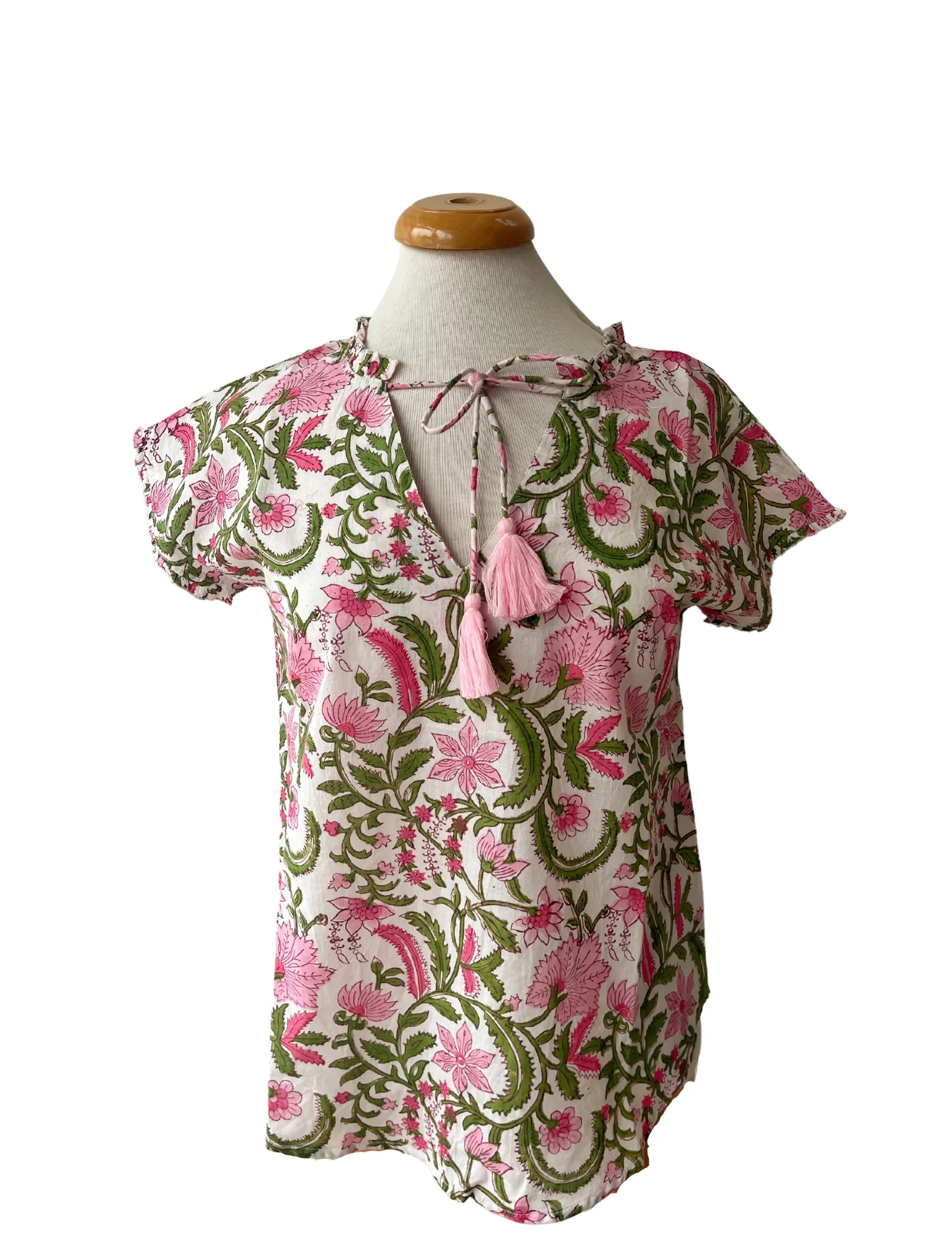 Stretch Woven Material LayeredCuff Kensington Top Ferngully