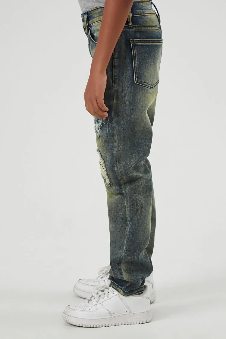 Kids Distressed Slim-Fit Jeans (Girls   Boys)