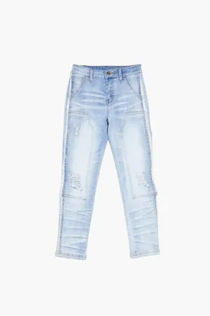 Kids Distressed Slim-Fit Jeans (Girls   Boys)