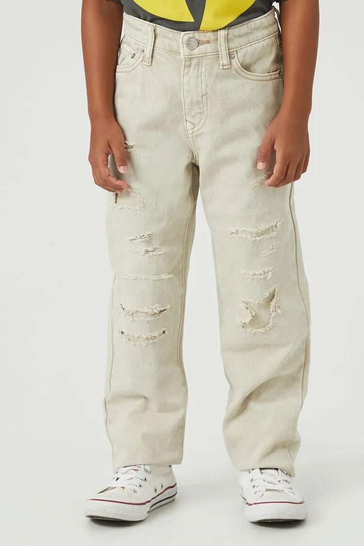Kids Distressed Slim-Fit Jeans (Girls   Boys)