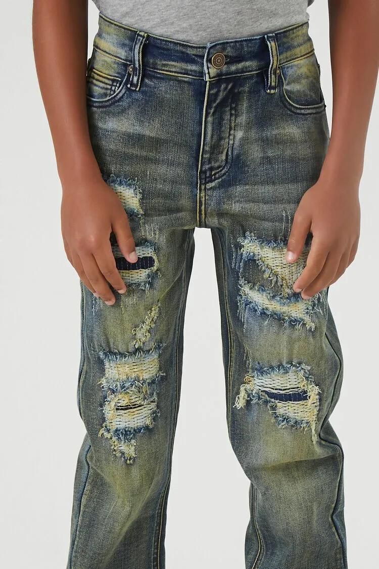 Kids Distressed Slim-Fit Jeans (Girls   Boys)
