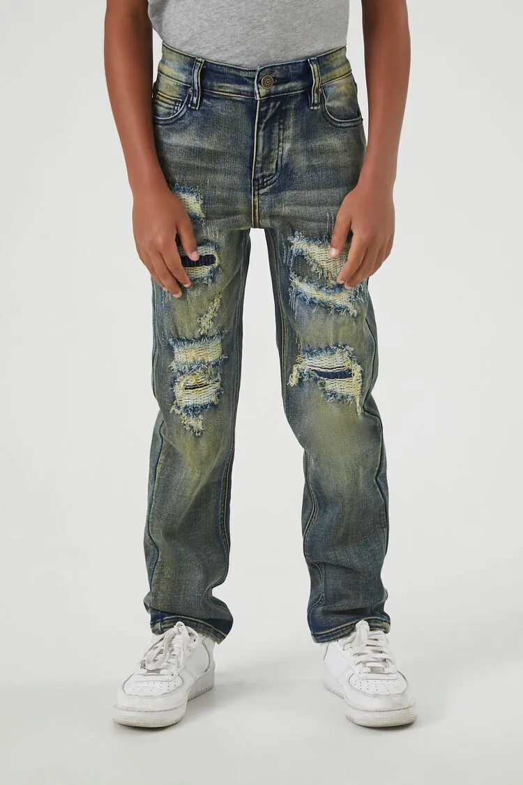Kids Distressed Slim-Fit Jeans (Girls   Boys)