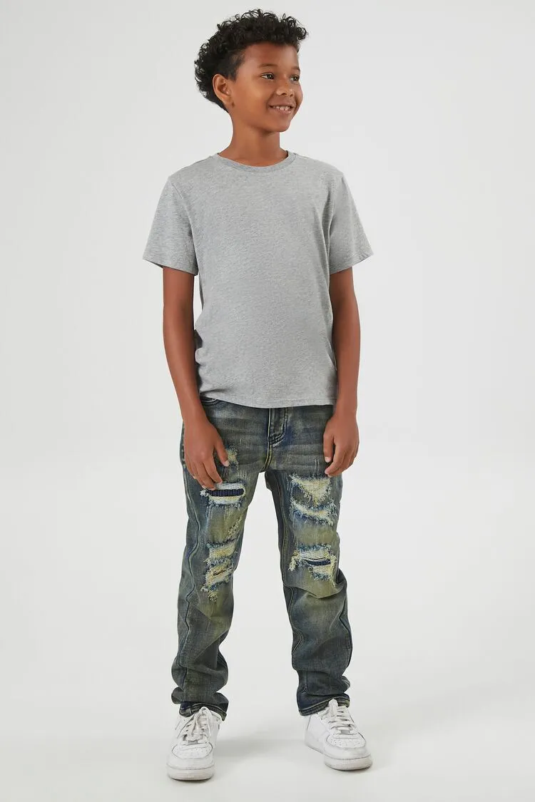 Kids Distressed Slim-Fit Jeans (Girls   Boys)