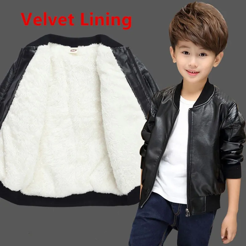 Kids PU Leather Jacket